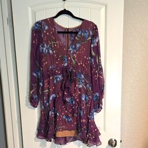 For Love‎ & Lemons Silk Blend Floral Dress